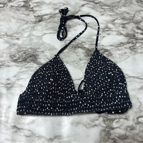Victoria's Secret Smocked Polka Dot Bikini Top - Picture 1 of 8